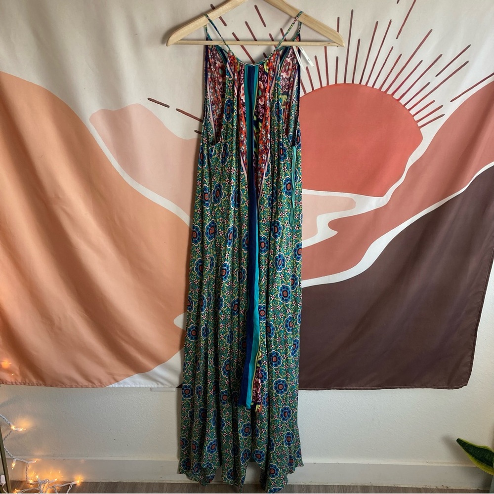Anthropologie XS Multicolor Boho Festival Vibrant Flow Fairy Maxi Dress
